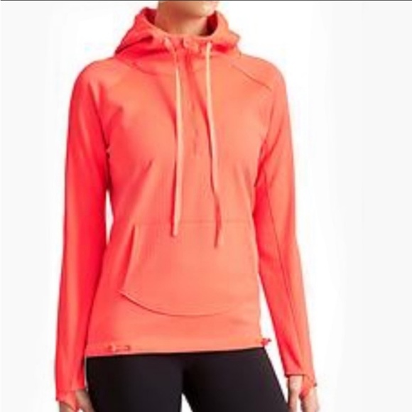 🧡ATHLETA ATMOSPHERE ANORAK HOODIE/JACKET-BRIGHT NEON ORANGE-M🧡 - Picture 11 of 12